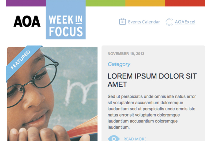 AOA Week In Focus: Email template development.