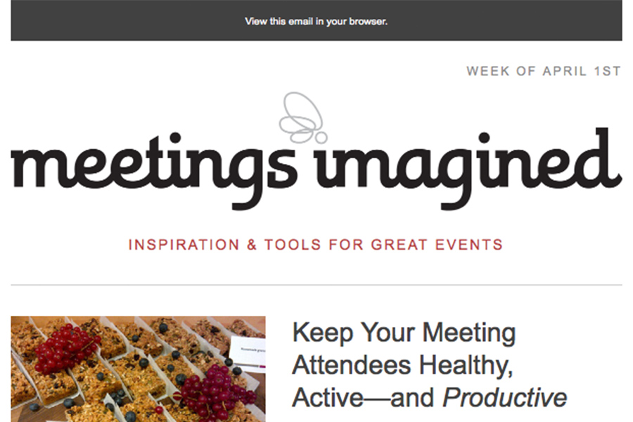 Meetings Imagined: Email template development.