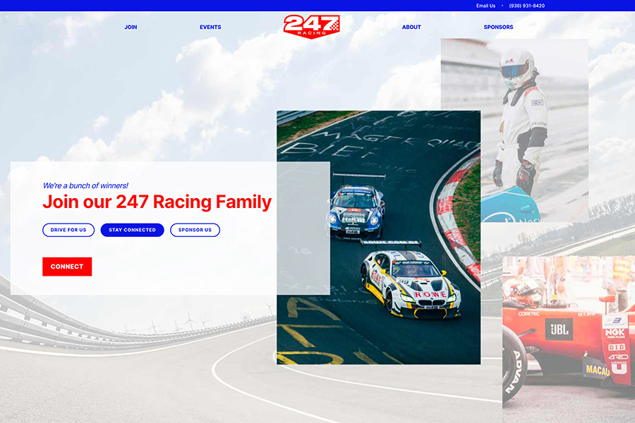 24/7 Racing: Website developed in WordPress.